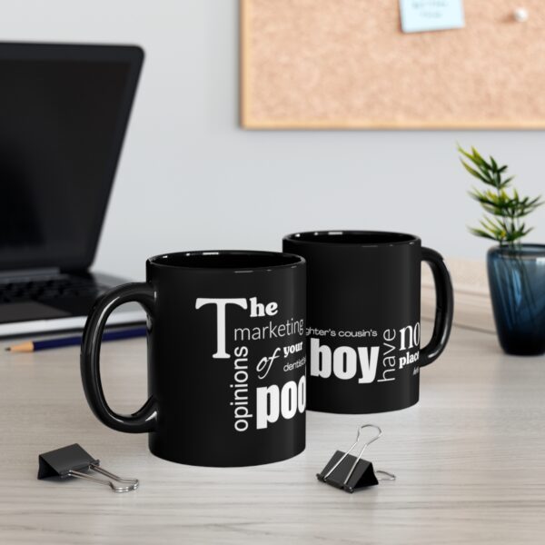 Pool Boy Marketing Opinions Mug (Black) - Image 5