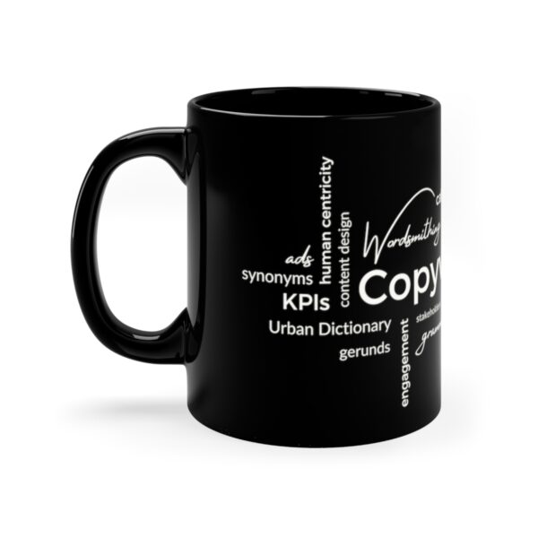 Copywriting Word Cloud Mug (Black) - Image 3